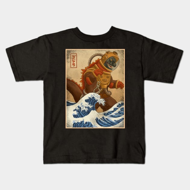 godzilla Kids T-Shirt by opoyostudio